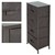 ML-Design chest of drawers with 4 drawers, grey/brown, 45x30x94 cm, made of steel frame with laminated MDF top plate