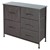 ML-Design meuble à tiroirs avec 5 tiroirs gris/marron, 80x30x70 cm, en MDF