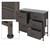 ML-Design chest of drawers made of stof with 5 drawers, grey/brown, 80x30x70 cm, made of steel frame with MDF top plate