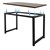 ML-Design de mesa nogueira preta, 120x60x75 cm, feita de MDF e revestida a pó metálico