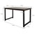 Stôl 120x60x75 cm orechovo-cierny z MDF a kovu ML-Design