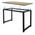 Íróasztal 120x60x75 cm természetes/fekete MDF-bol és fémbol ML-Design