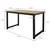 Stôl 120x60x75 cm prírodný/cierny z MDF a kovu ML-Design