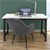 ML-Design scrivania bianco-nera, 120x60x75 cm, in MDF e metallo verniciato a polvere
