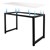 ML-Design desk white-black, 120x60x75 cm, made of MDF and metal powder coated