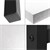 Schreibtisch 120x60x75 cm weiß-schwarz aus MDF und Metall ML-Design