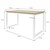 Písací stôl 120x60x75 cm biely MDF s kovovým rámom ML-Design