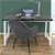 Desk 120x60x74.5 cm, black and white, MDF tabletop with stable metal frame