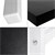 Desk 120x60x74.5 cm, black and white, MDF tabletop with stable metal frame