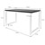 Schreibtisch 120x60x745 cm Schwarz/Weiß aus Holz mit Metallgestell