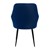 ML-Design set di 2 sedie da pranzo, blu scuro, con schienale e braccioli