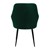 Dining chair set of 8 with backrest and armrests Dark green Kitchen chair with microfiber velvet cover ML design