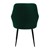 ML-Design zestaw 2 krzesel do jadalni, ciemnozielone, z oparciem i podlokietnikami