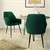 ML-Design set di 2 sedie da pranzo, verde scuro, con schienale e braccioli