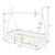 Kinderbett mit Rausfallschutz und Lattenrost inkl. Matratze 70x140 cm Weiß aus Kiefernholz ML-Design