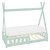 Crib with fall out protection and slatted frame incl. mattress 70x140 cm mint made of pine wood ML-Design