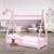 Kinderbett mit Rausfallschutz und Lattenrost 70x140 cm Rosa aus Kiefernholz ML-Design