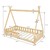 Crib with fall out protection and slatted frame 80x160 cm natural pine wood ML design