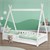 Kinderbett mit Rausfallschutz und Lattenrost 80x160 cm Weiß aus Kiefernholz ML-Design