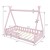 Crib with fall out protection and slatted frame 80x160 cm pink pine ML design
