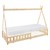 Kinderbed met uitvalbeveiliging en lattenbodem 90x200 cm naturel dennenhout ML-Design