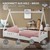 Children's bed Tipi 90x200 cm white made of pine wood incl. mattress H-10cm fall-out protection and slatted frame ML-Design