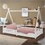 Kinderbett mit Rausfallschutz und Lattenrost 90x200 cm Weiß aus Kiefernholz ML-Design
