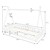 Kinderbett Tipi mit Lattenrost 90x200 cm Weiß aus Kiefernholz inkl. Matratze ML-Design