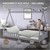 Crib with fall out protection and slatted frame 90x200 cm Light gray pine ML design