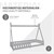 Kinderbett mit Rausfallschutz und Lattenrost 90x200 cm Hellgrau aus Kiefernholz ML-Design