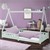Kinderbett mit Rausfallschutz und Lattenrost 90x200 cm Mint aus Kiefernholz ML-Design