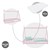 Lettino con protezione anticaduta e rete a doghe 90x200 cm Legno di pino rosa ML-Design