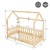 B-Ware kinderbed huisbed 140x70 cm van grenenhout met uitvalbeschermend dak en lattenbodem houten bed ML design