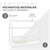 Kinderbett mit Rausfallschutz Lattenrost und Dach 70x140 cm Weiß aus Kiefernholz ML-Design