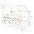 Kinderbett mit Rausfallschutz Lattenrost und Dach 80x160 cm Weiß aus Kiefernholz ML-Design