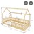 B-goods children's bed house bed 90x200 cm made of pine wood with fall-out protection roof and slatted frame wooden bed ML design