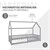 Crib with fall out protection slatted frame and roof 200x90 cm Light gray pine wood ML design