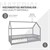 Kinderbett mit Rausfallschutz Lattenrost und Dach 200x90 cm Hellgrau aus Kiefernholz ML-Design