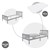 Sängbord med lamellstomme 90x200 cm Ljusgrå furu ML-Design