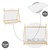 Kinderbett Tipi mit Lattenrost und Matratze 70x140 cm Natur aus Kiefernholz ML-Design