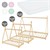 Kinderbett Tipi mit Lattenrost 70x140 cm Natur aus Holz ML-Design