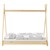 Kinderbett Tipi mit Lattenrost 70x140 cm Natur aus Kiefernholz ML-Design