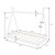 Kinderbett Tipi mit Lattenrost 70x140 cm Weiß aus Kiefernholz ML-Design