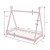 Kinderbett Tipi mit Lattenrost 70x140 cm Rosa aus Kiefernholz ML-Design