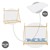 Kinderbett Tipi mit Lattenrost und Matratze 80x160 cm Natur aus Kiefernholz ML-Design