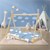 Kinderbett Tipi mit Lattenrost 80x160 cm Natur aus Kiefernholz ML-Design