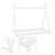 Kinderbett Tipi mit Lattenrost 80x160 cm Weiß aus Kiefernholz ML-Design