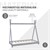 Kinderbett Tipi mit Lattenrost 80x160 cm Hellgrau aus Kiefernholz ML-Design