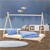Kinderbett Tipi mit Lattenrost 90x200 cm Natur aus Kiefernholz ML-Design