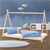 Kinderbett Tipi mit Lattenrost 90x200 cm Natur aus Kiefernholz ML-Design